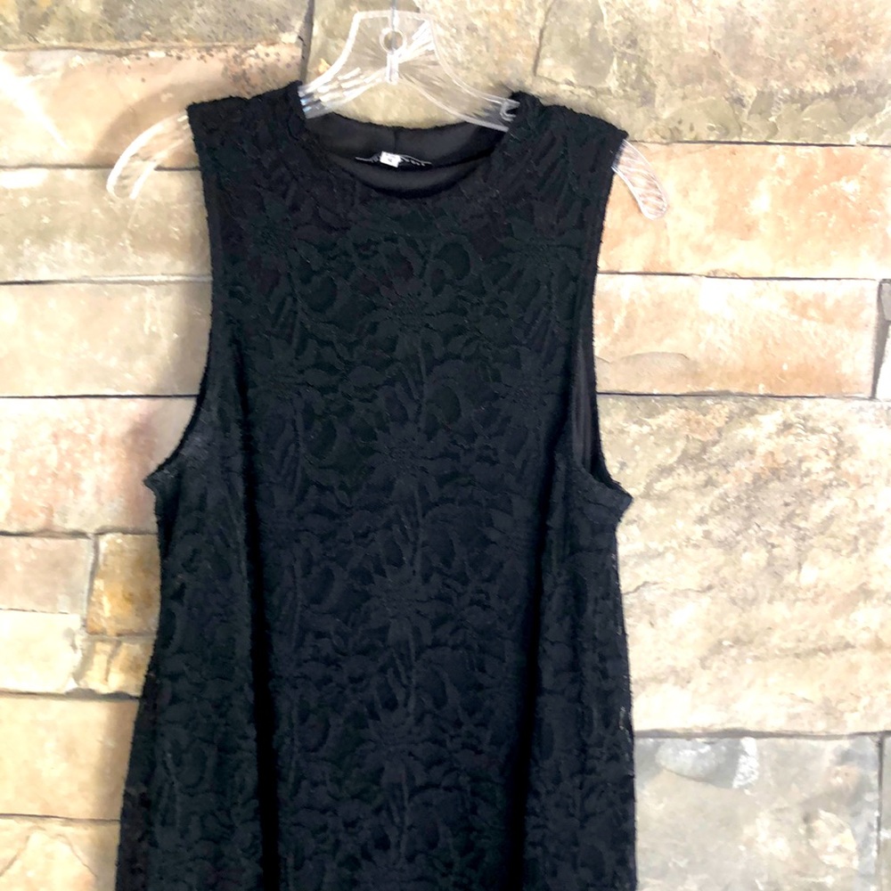 Black lace cocktail dress